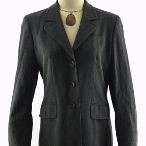 J. CREW Blazer Jacket 3 Button Charcoal Grey